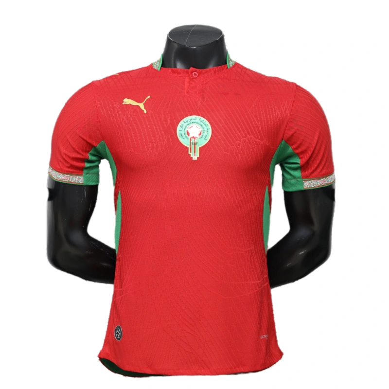 Morocco World Cup 2026 Home Short Sleeve Kit & Jersey Player Version